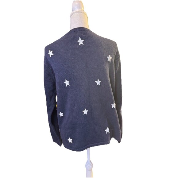 The Quacker Factory Embroidered Patriotic Snowmen Sweater Cardigan Size M a27 - Picture 4 of 10